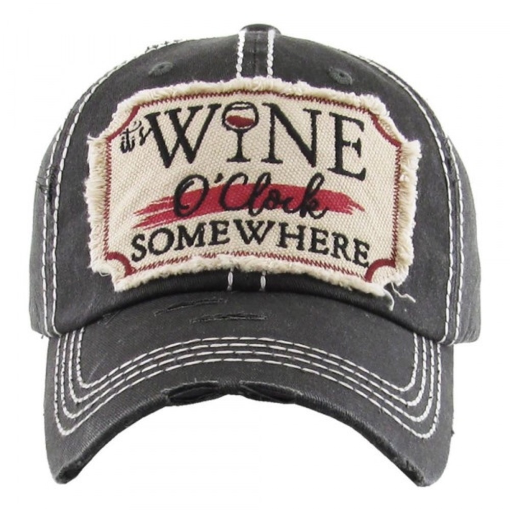 Distressed Embroidered Baseball Cap
